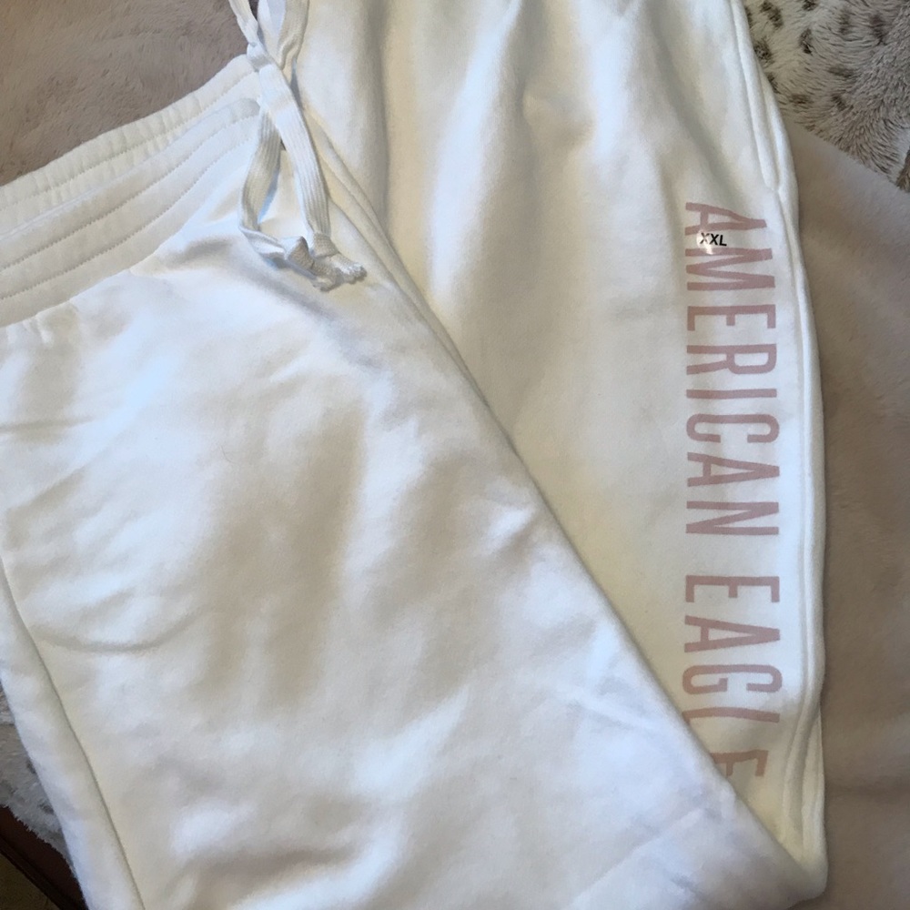 American Eagle Sweatpants XXL NWT White